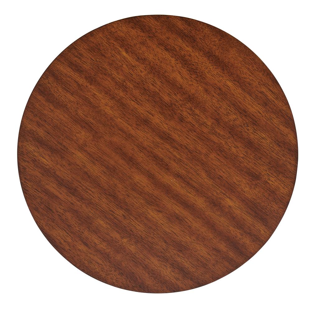 Monterey 20" Round Mid-Century Modern Wood End Table, Warm Chestnut. Picture 38