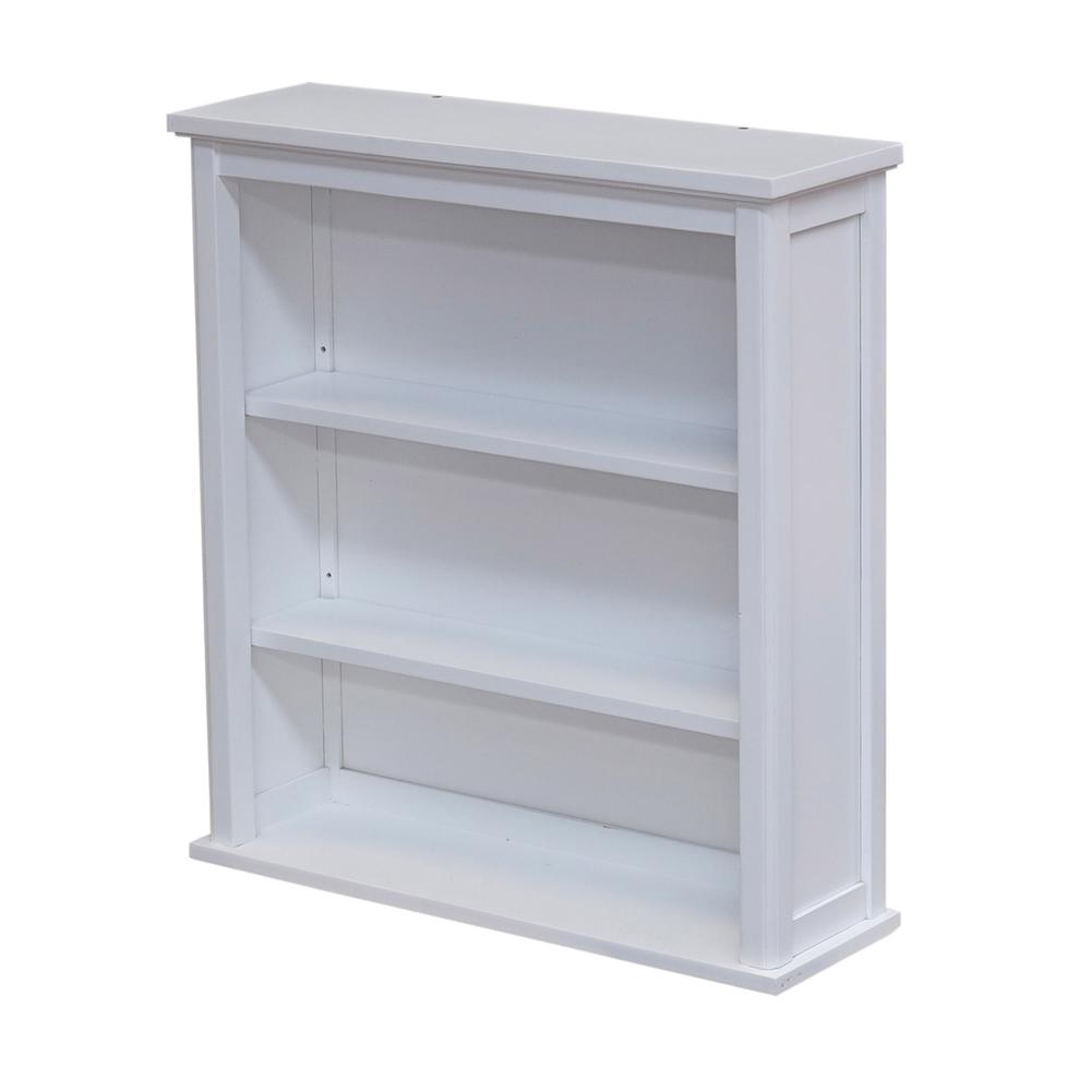 Dorset 27"W x 29"H Wall Mounted Bath Storage Cabinet with Two Open Shelves. Picture 12