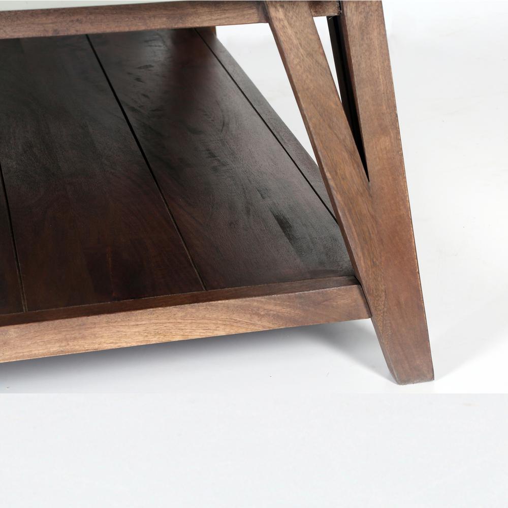 Brookside 48"W Wood with Concrete-Coating Coffee Table. Picture 11