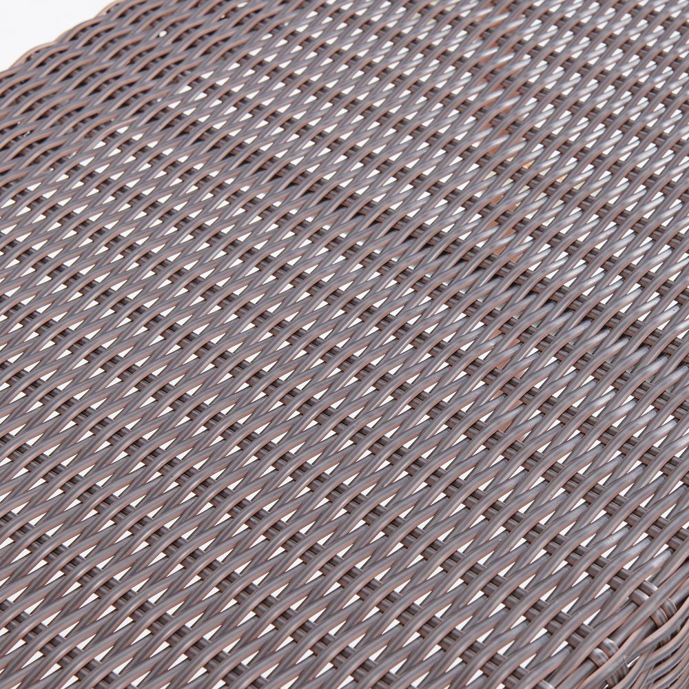 Athens All-Weather Wicker Outdoor 26"H Cocktail Table with Glass Top. Picture 29