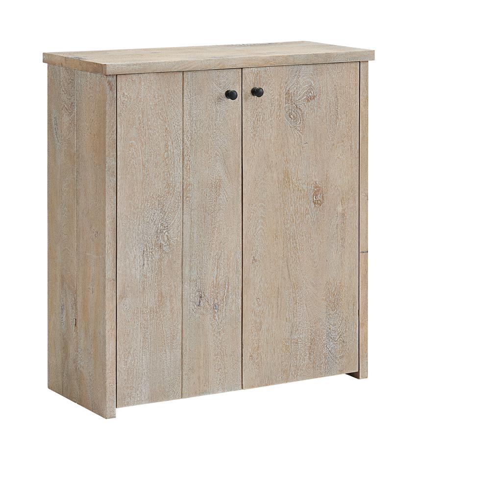 Castleton Mango Wood 31"W Shoe Cubbie Cabinet. Picture 3
