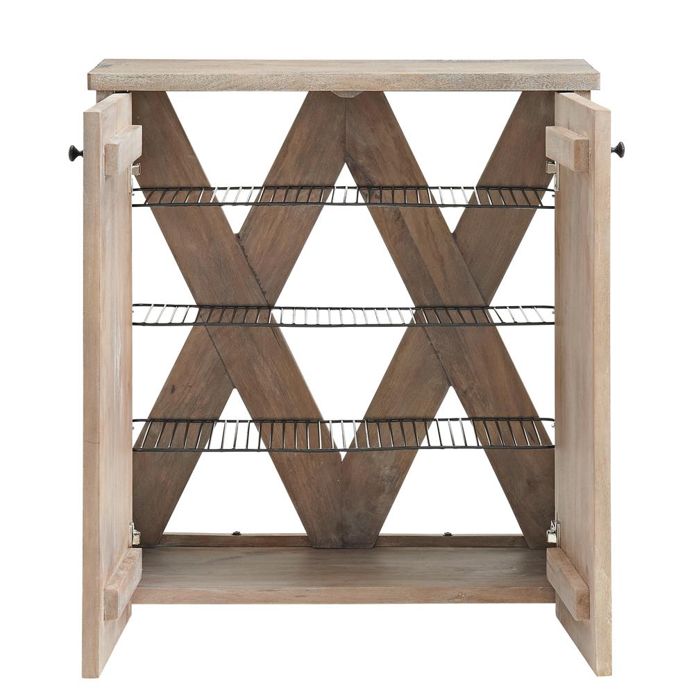 Castleton Mango Wood 31"W Shoe Cubbie Cabinet. Picture 4