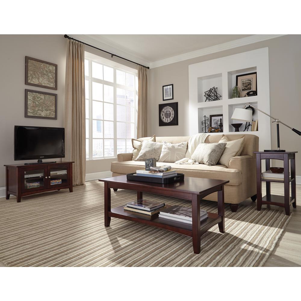 Shaker Cottage 42" Coffee Table, Espresso. Picture 1