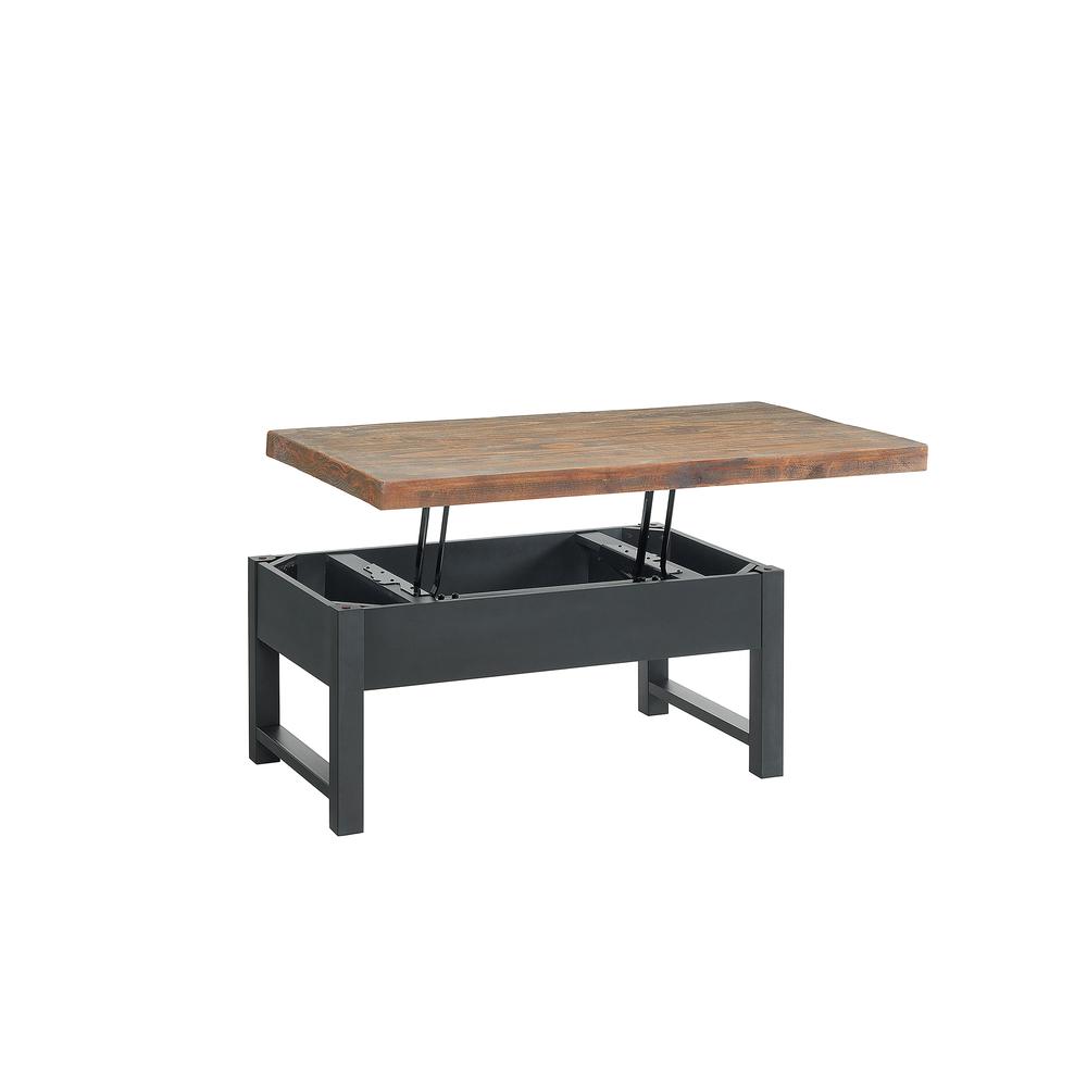 Pomona 4-Piece Living Room Set with 42"W Lift Top Coffee Table,  Sofa/TV Console Table, and Two End Tables with Shelves. Picture 7