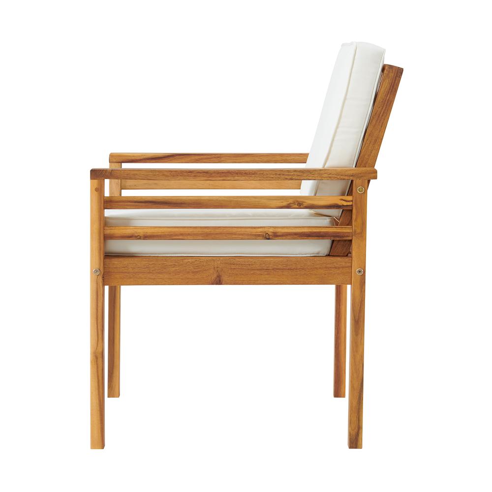 Okemo Acacia Outdoor Dining Chair with Cushion. Picture 3