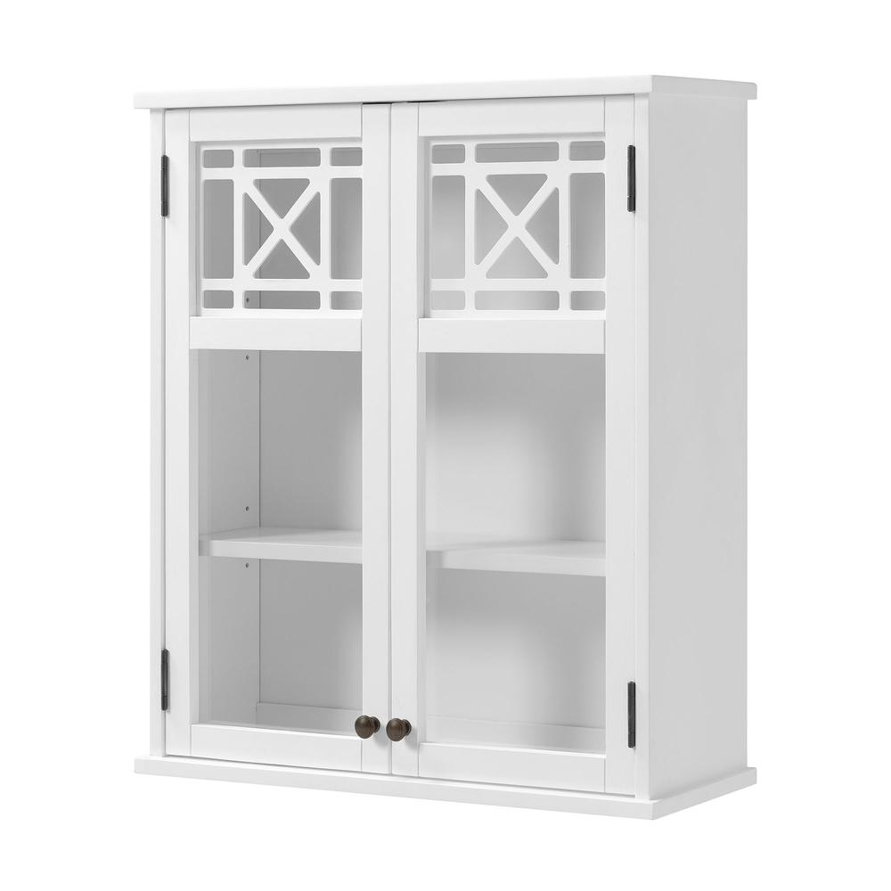 Derby 3-Piece Bathroom Set with Wall Mounted Bath Cabinet, Hamper, and Floor Cabinet. Picture 4