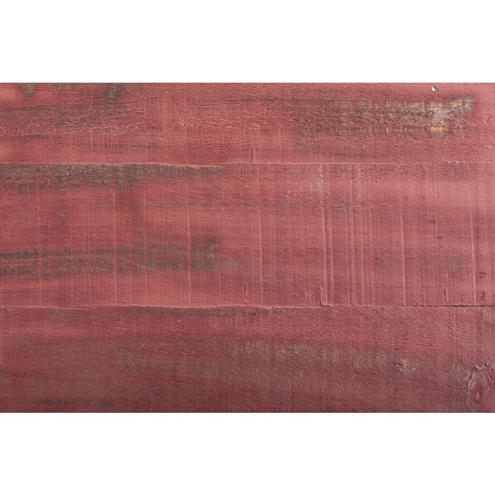 Country Cottage Bench, Red Antique Finish. Picture 5