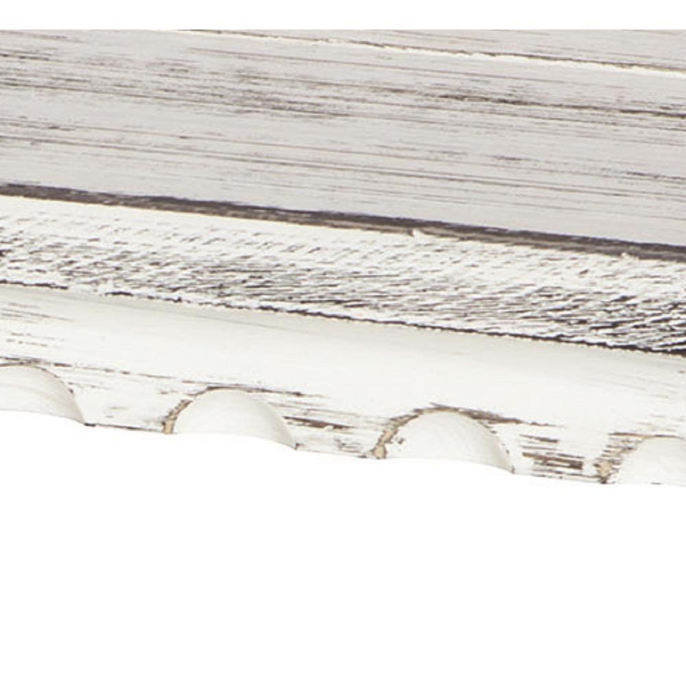 Country Cottage 42"L Coffee Table, White Antique Finish. Picture 3
