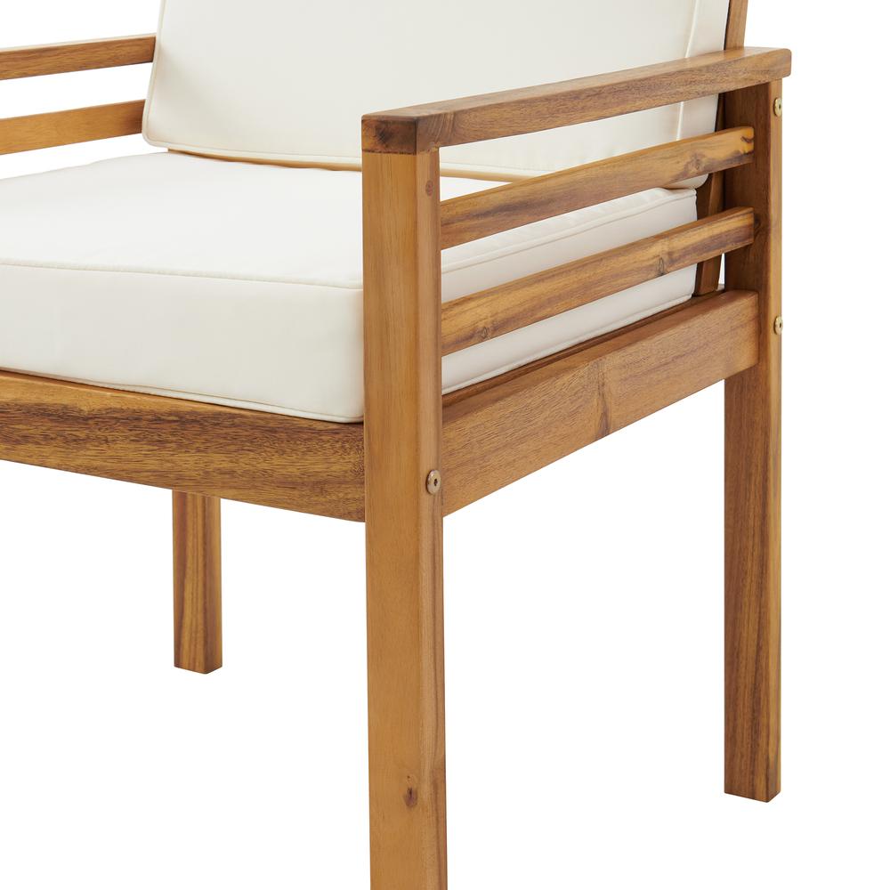 Okemo Acacia Outdoor Dining Chair with Cushion. Picture 7