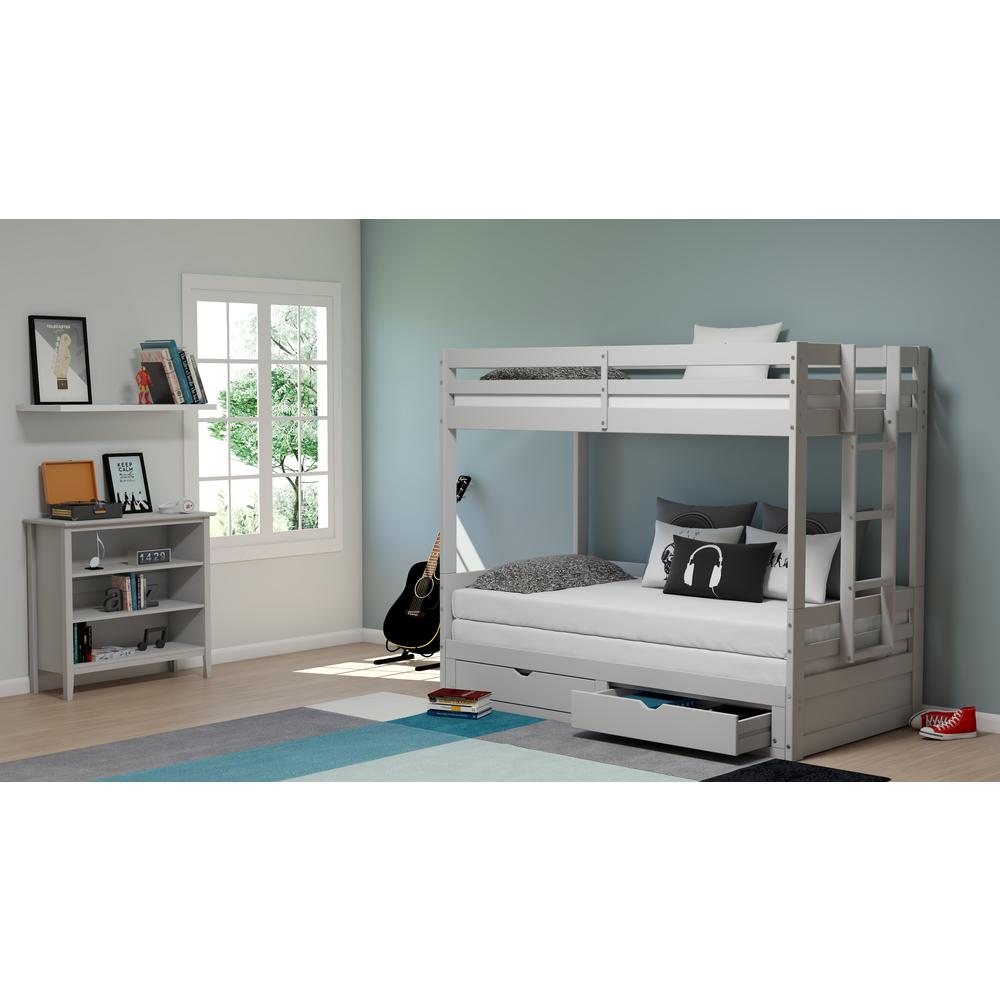 Simplicity Under Window Bookcase, Dove Gray. Picture 8