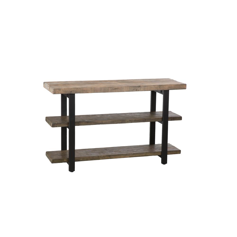 Pomona 48" Metal and Reclaimed Wood Media/Console Table. Picture 1