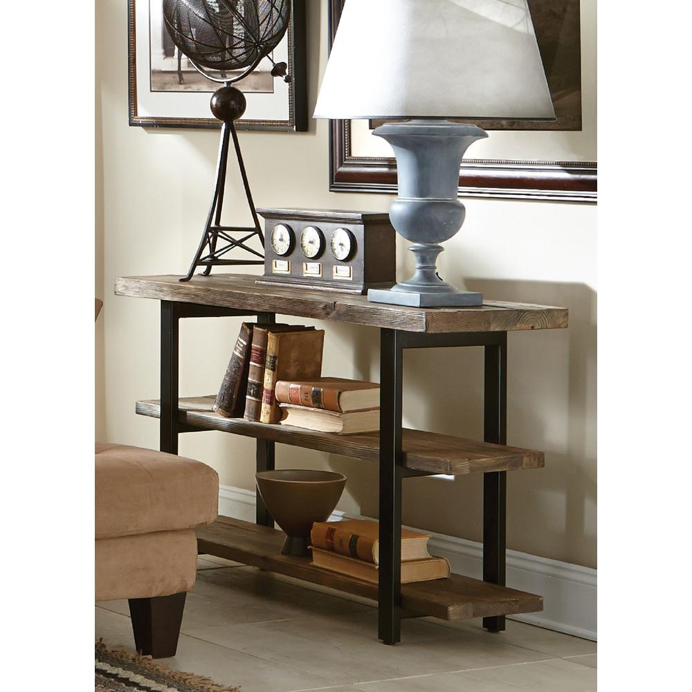 Pomona 48" Metal and Reclaimed Wood Media/Console Table. Picture 9
