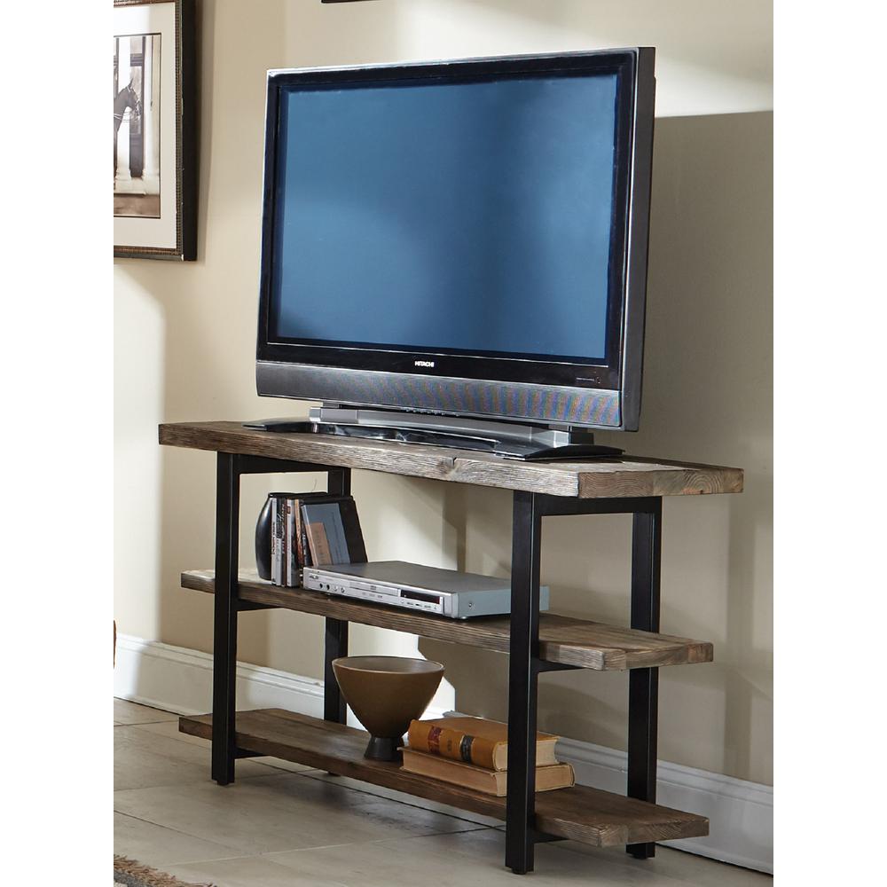 Pomona 48" Metal and Reclaimed Wood Media/Console Table. Picture 10