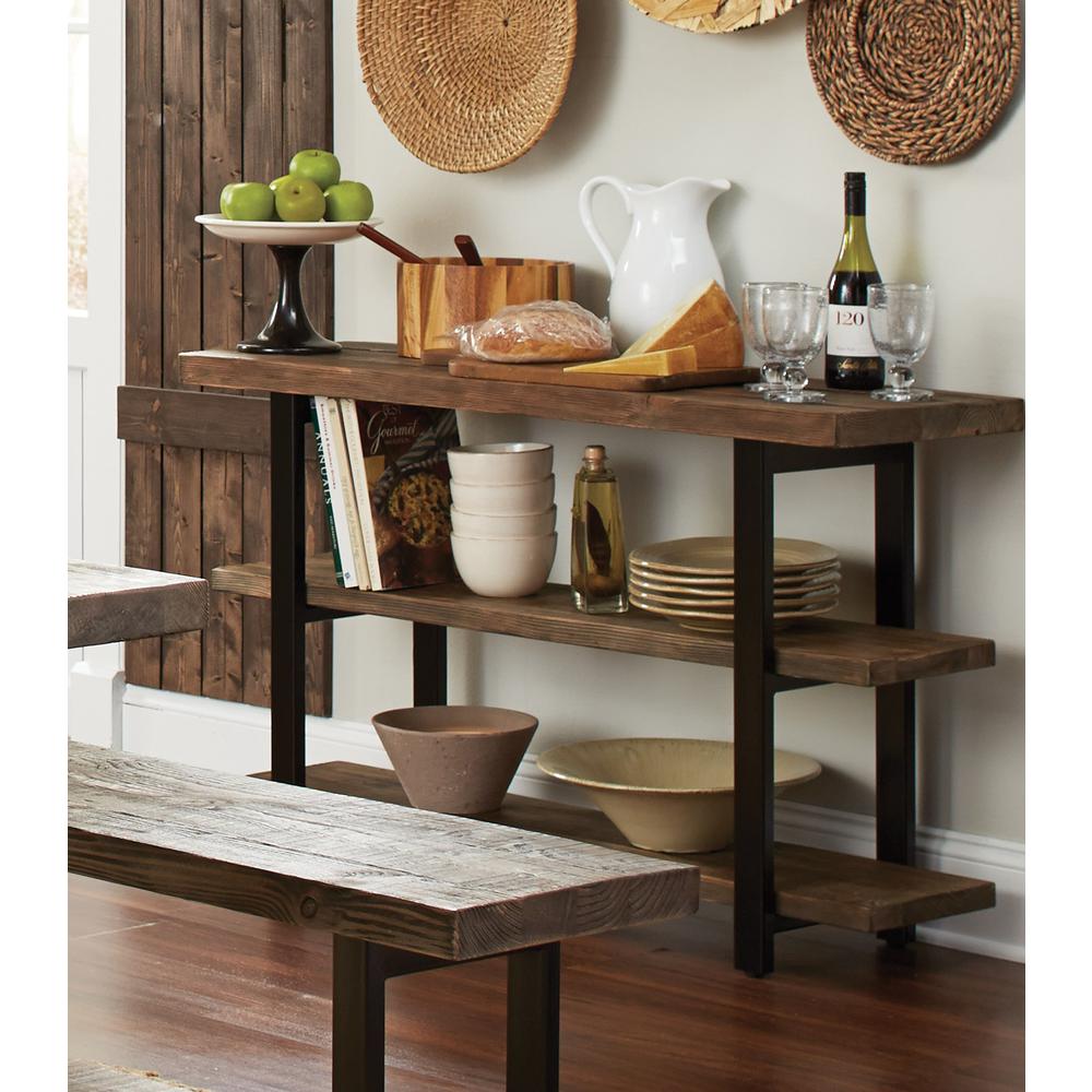 Pomona 48" Metal and Reclaimed Wood Media/Console Table. Picture 11