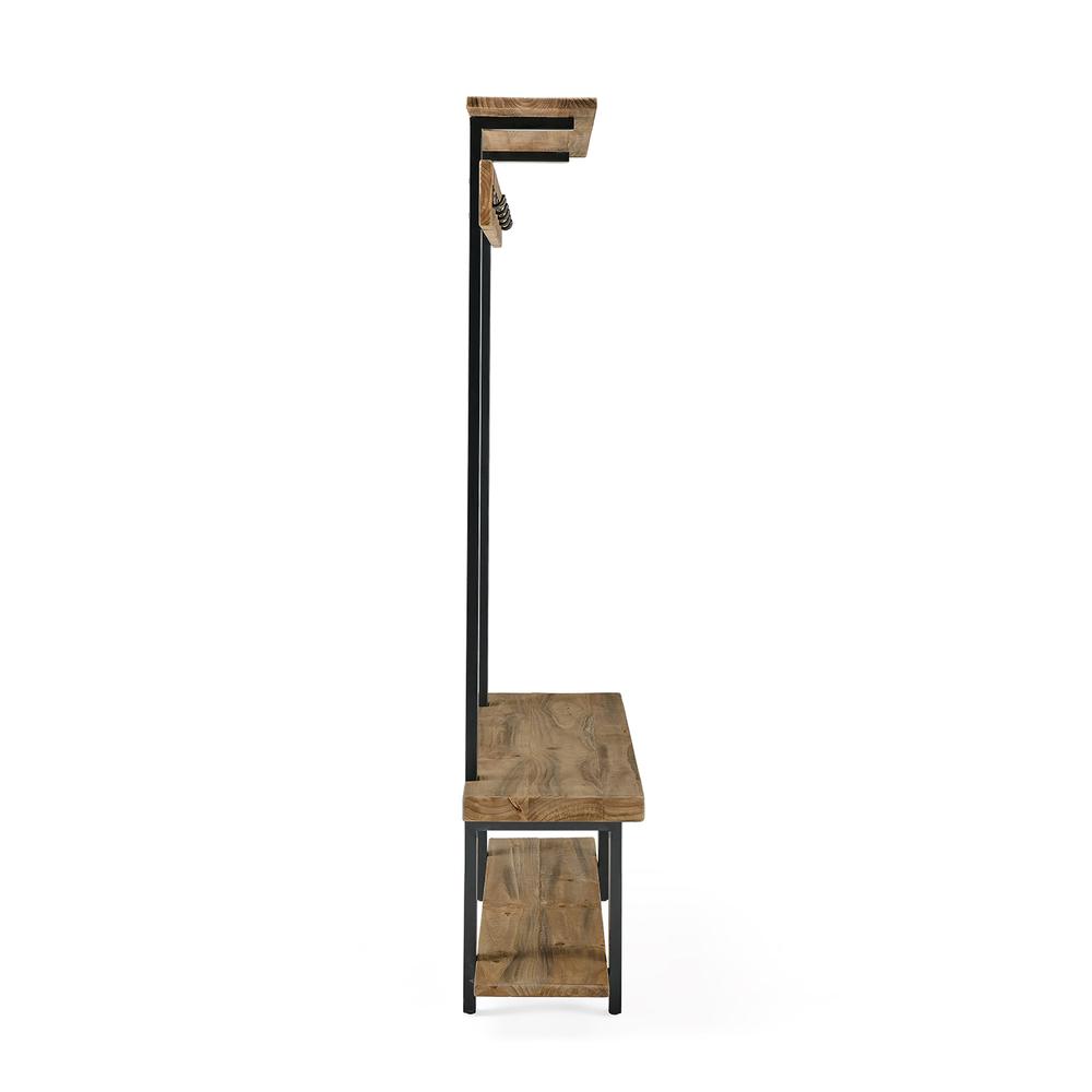 Pomona Entryway Hall Tree with Bench, Shelves & Coat Hooks. Picture 4