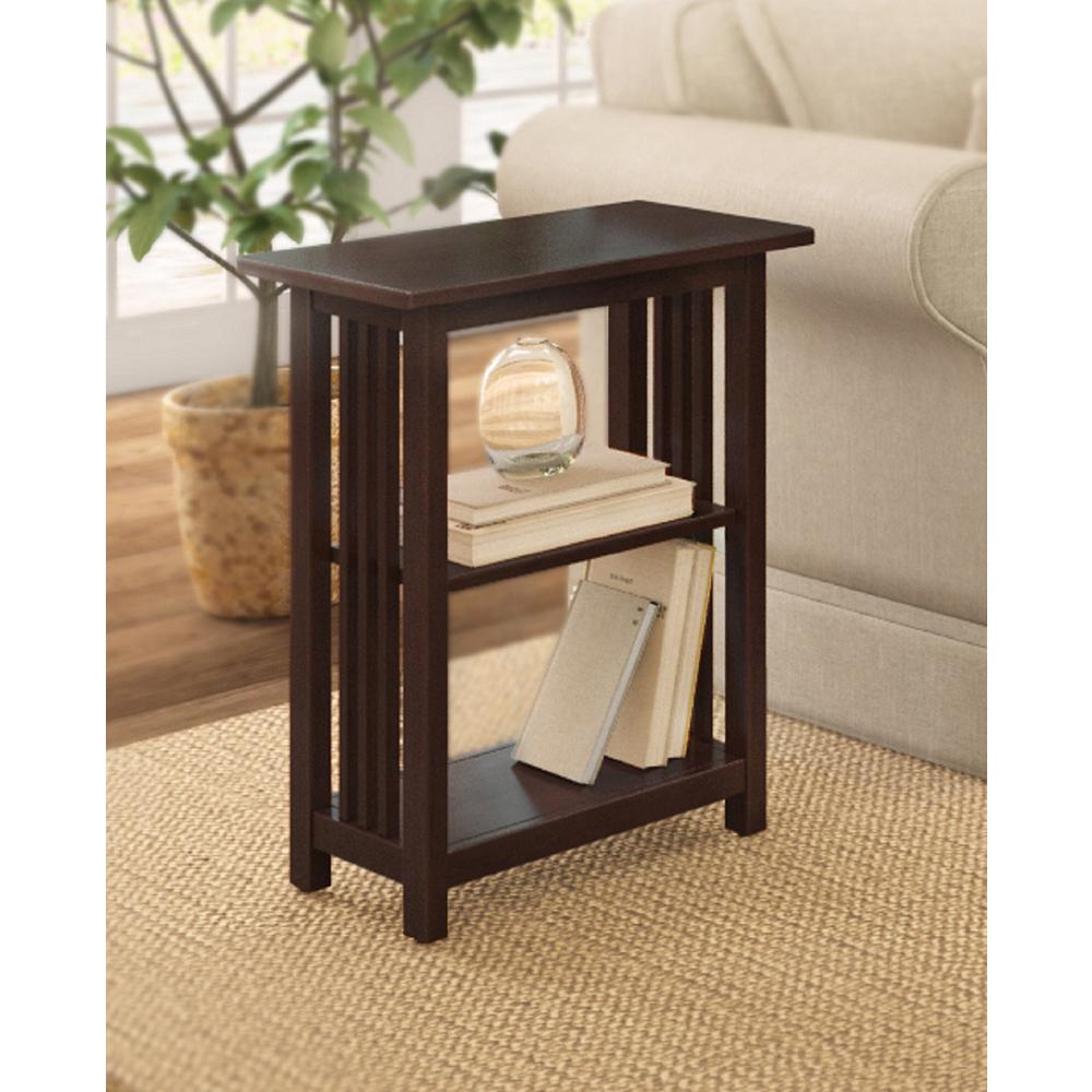 Mission 2 Shelf End Table, Espresso. Picture 6