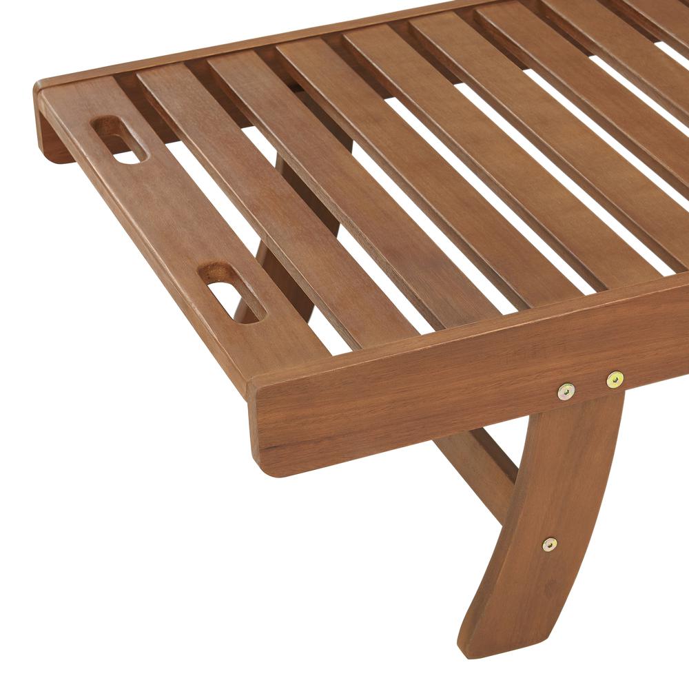 Caspian Eucalyptus Wood Outdoor Lounge Chair, Set of 2. Picture 6