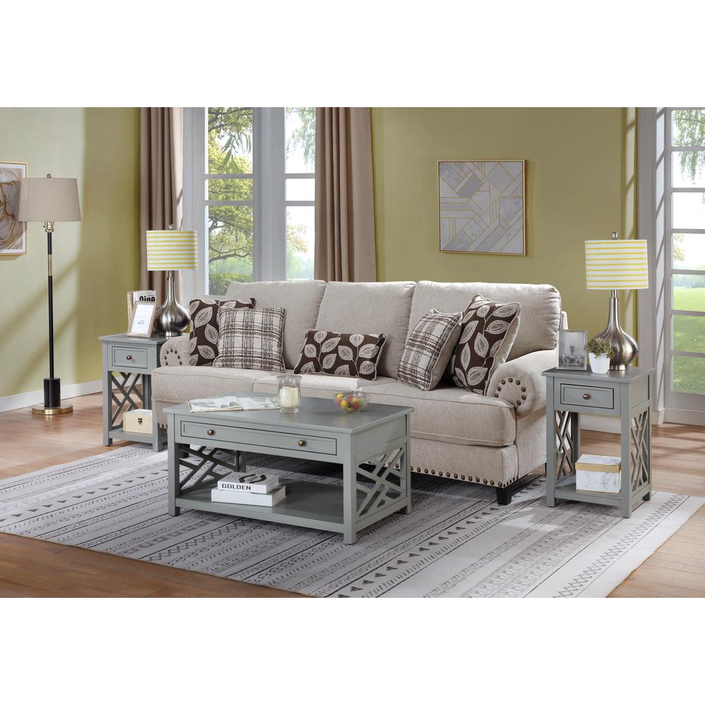 Coventry 36" Coffee Table and Two End Tables with Drawer - Set of 3. Picture 7