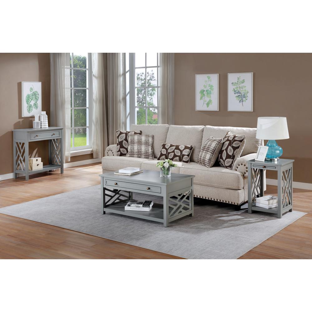 Coventry 36" Coffee Table, End Table with Tray and Console/TV Table - Set of 3. Picture 19