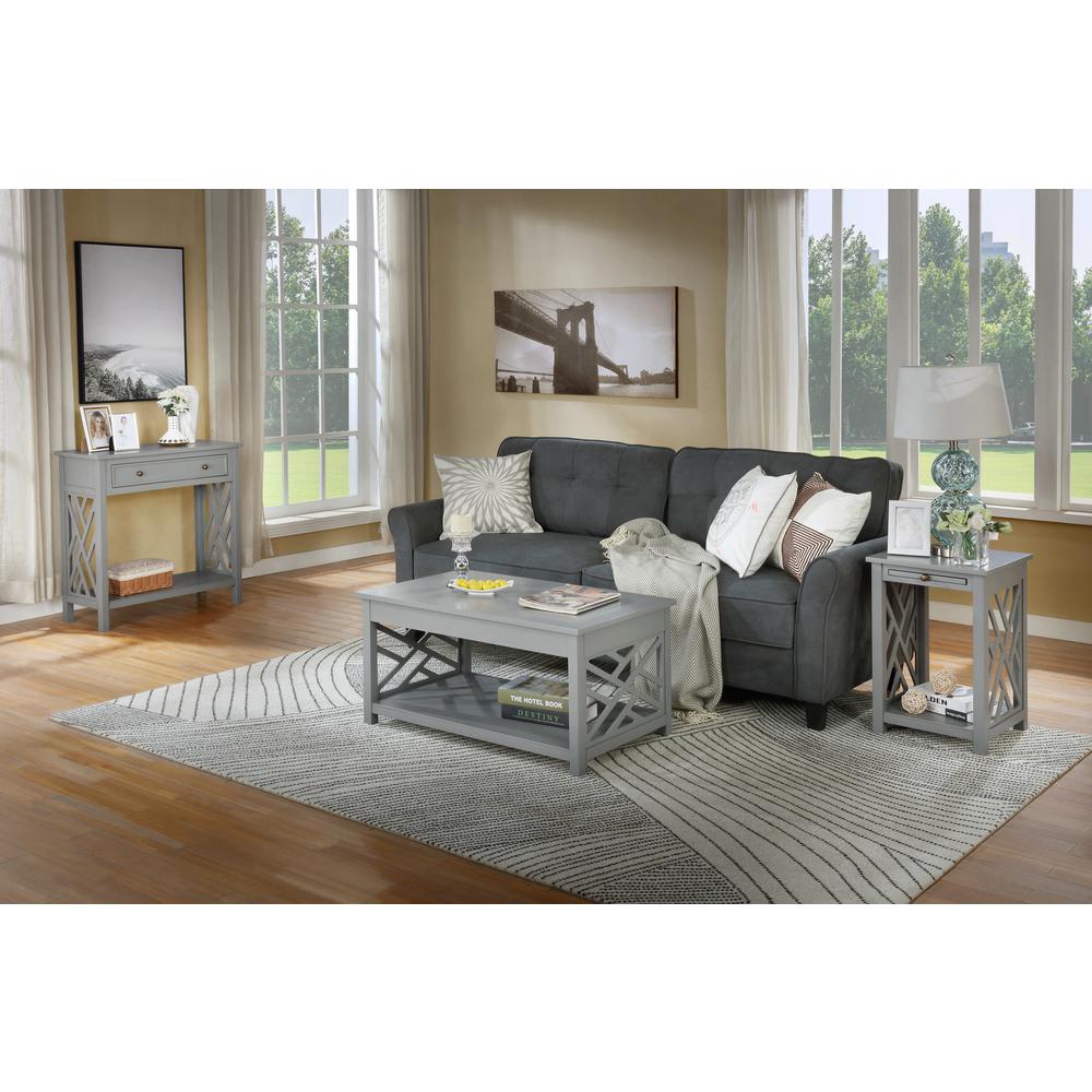 Coventry 36" Coffee Table, End Table with Tray and Console/TV Table, Set of 3. Picture 2