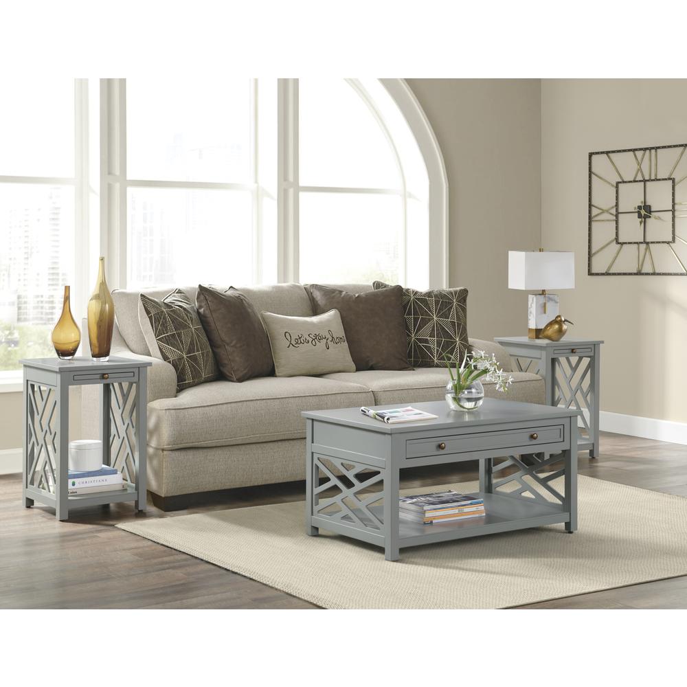 Coventry 36" Coffee Table with Drawer and Two End Tables with Tray, Set of 3. Picture 13