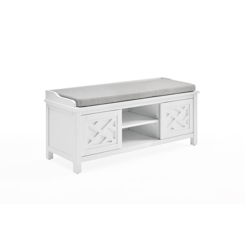 Coventry 45"W Wood Storage Bench with Cushion. Picture 1