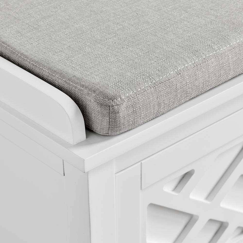 Coventry 45"W Wood Storage Bench with Cushion. Picture 7