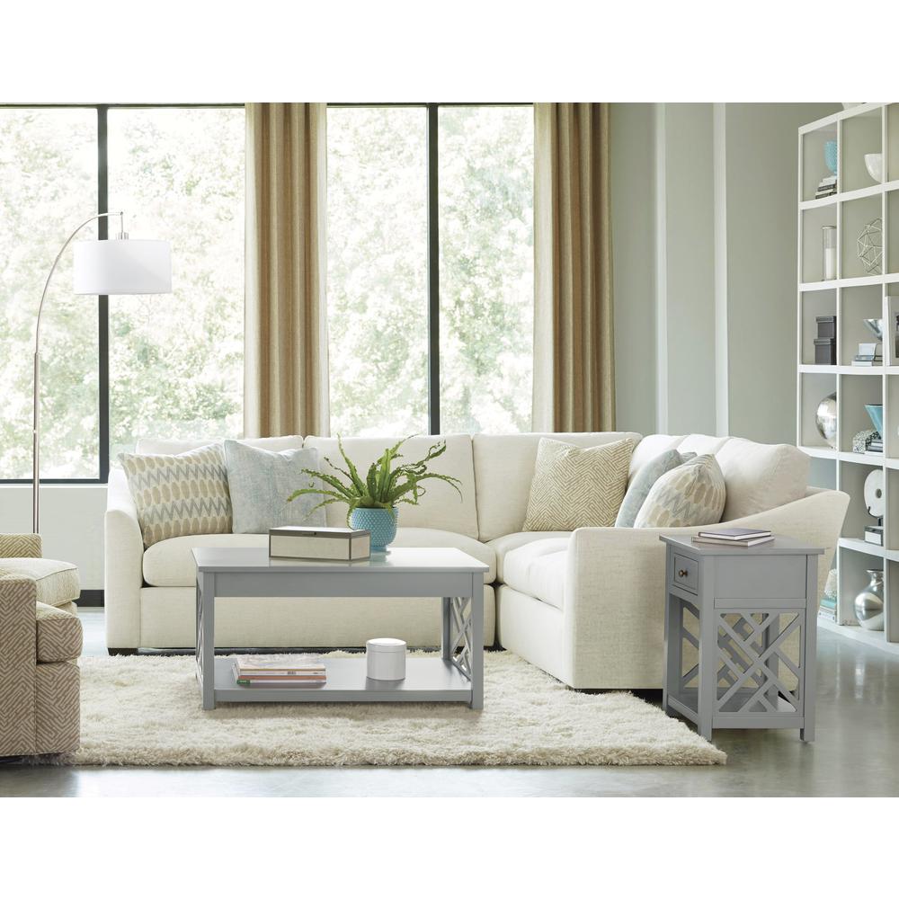 Coventry 36"W Wood Coffee Table, Gray. Picture 2