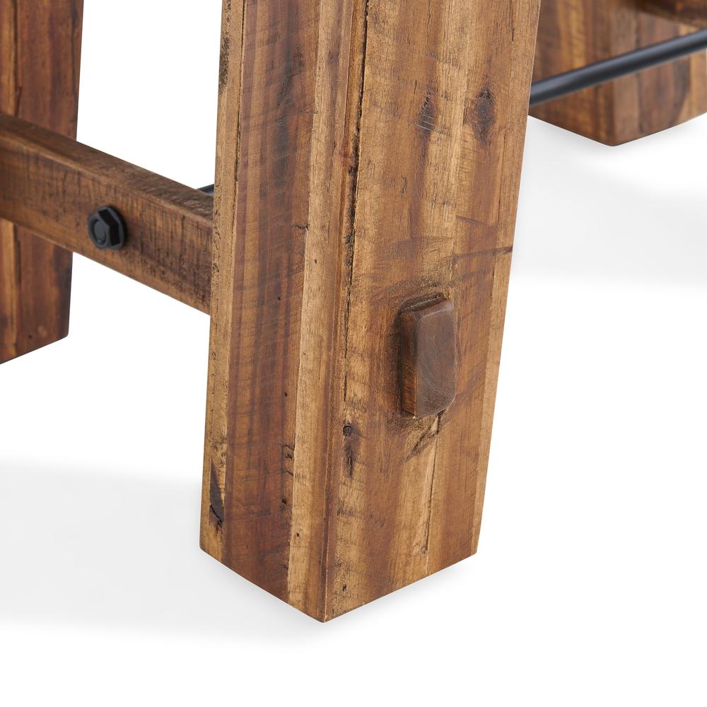Durango Industrial Wood 48"L Coffee Table and Two End Tables, Set of 3. Picture 12