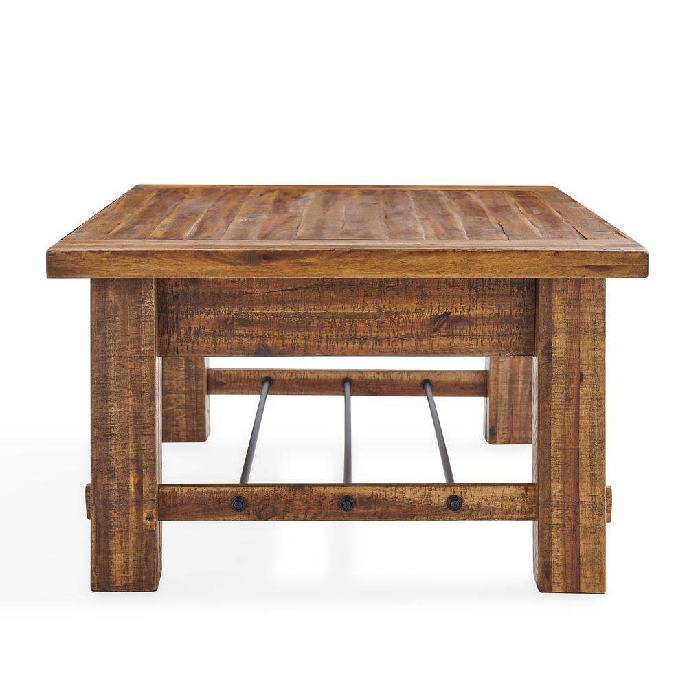 Durango Industrial Wood 48"L Coffee Table and Two End Tables, Set of 3. Picture 4