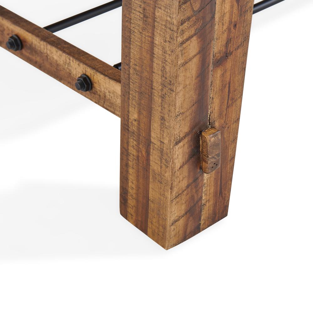 Durango Industrial Wood 48"L Coffee Table and Two End Tables, Set of 3. Picture 16