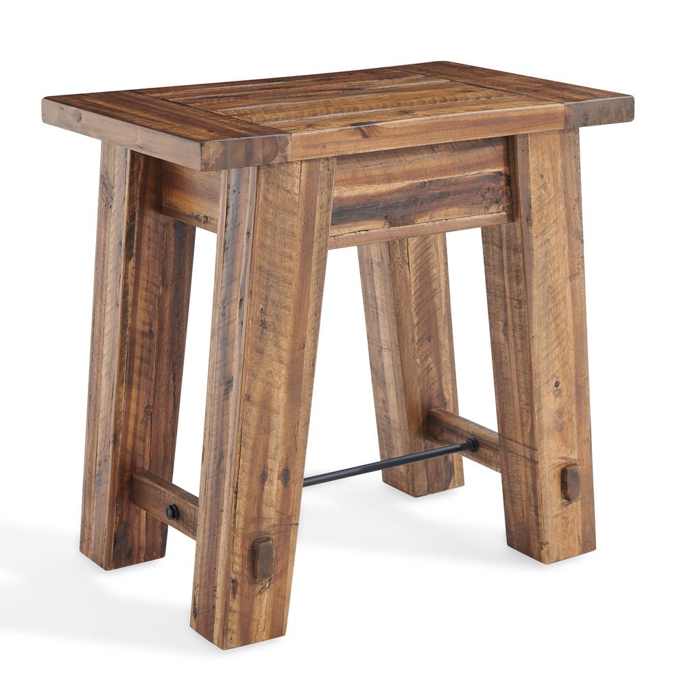 Durango Industrial Wood 48"L Coffee Table and Two End Tables, Set of 3. Picture 2