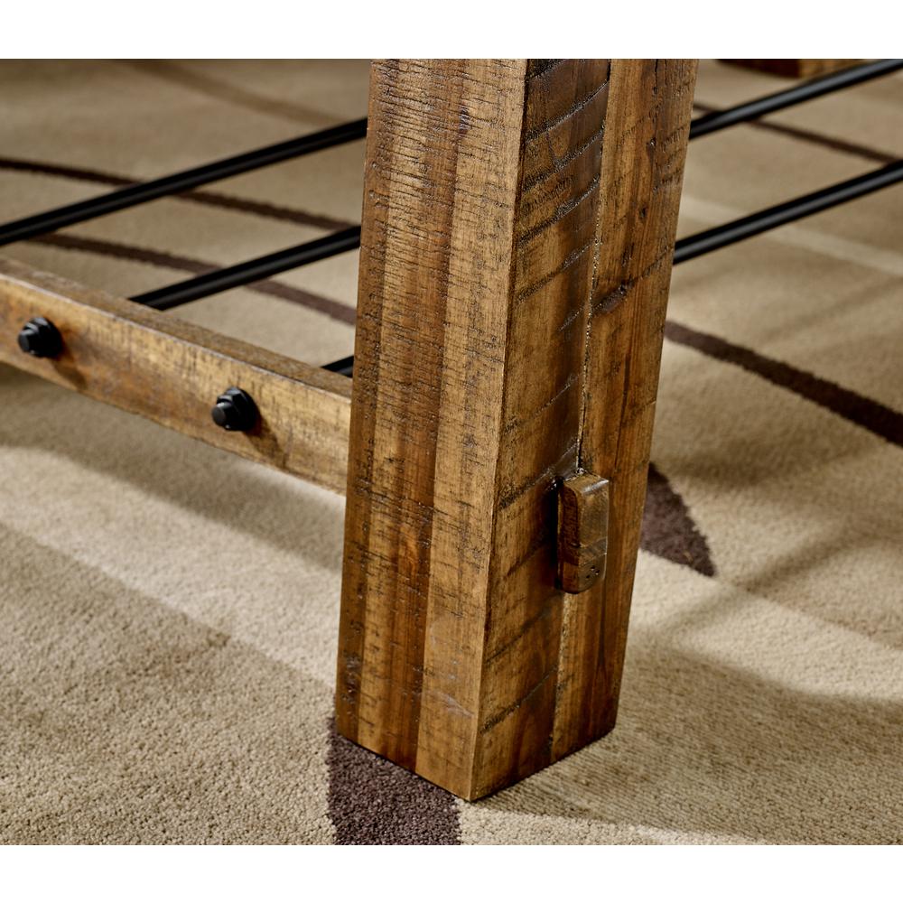 Durango Industrial Wood 48"L Coffee Table and Two End Tables, Set of 3. Picture 6