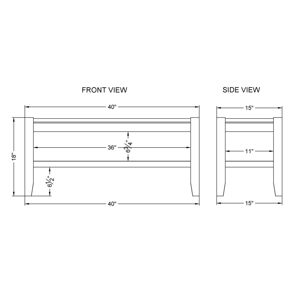 Newport 3-Piece Modern Wood Dining Table with Two Rush-Seat Benches. Picture 7