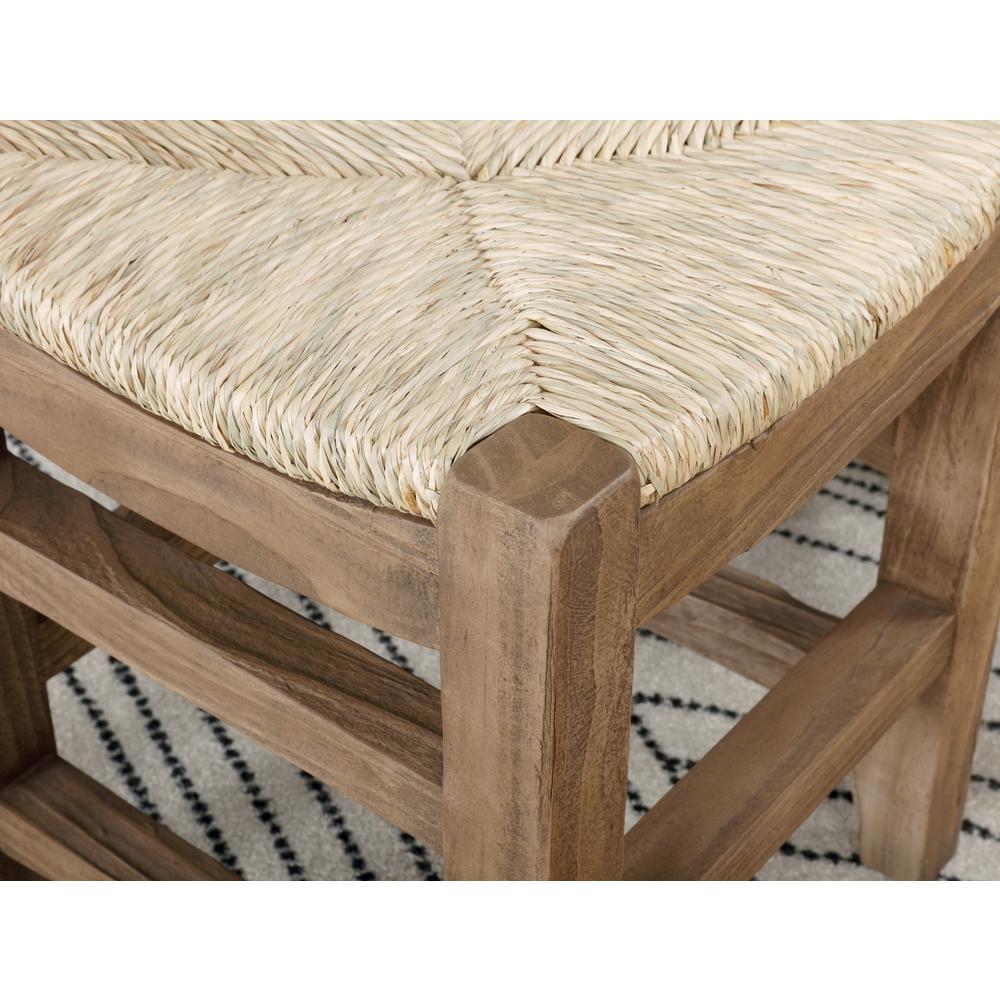 Newport 40" Wood Bench with Rush Seat. Picture 5