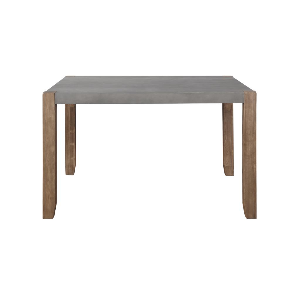 Newport 30"H Faux Concrete and Wood Loft Dining Table. Picture 1