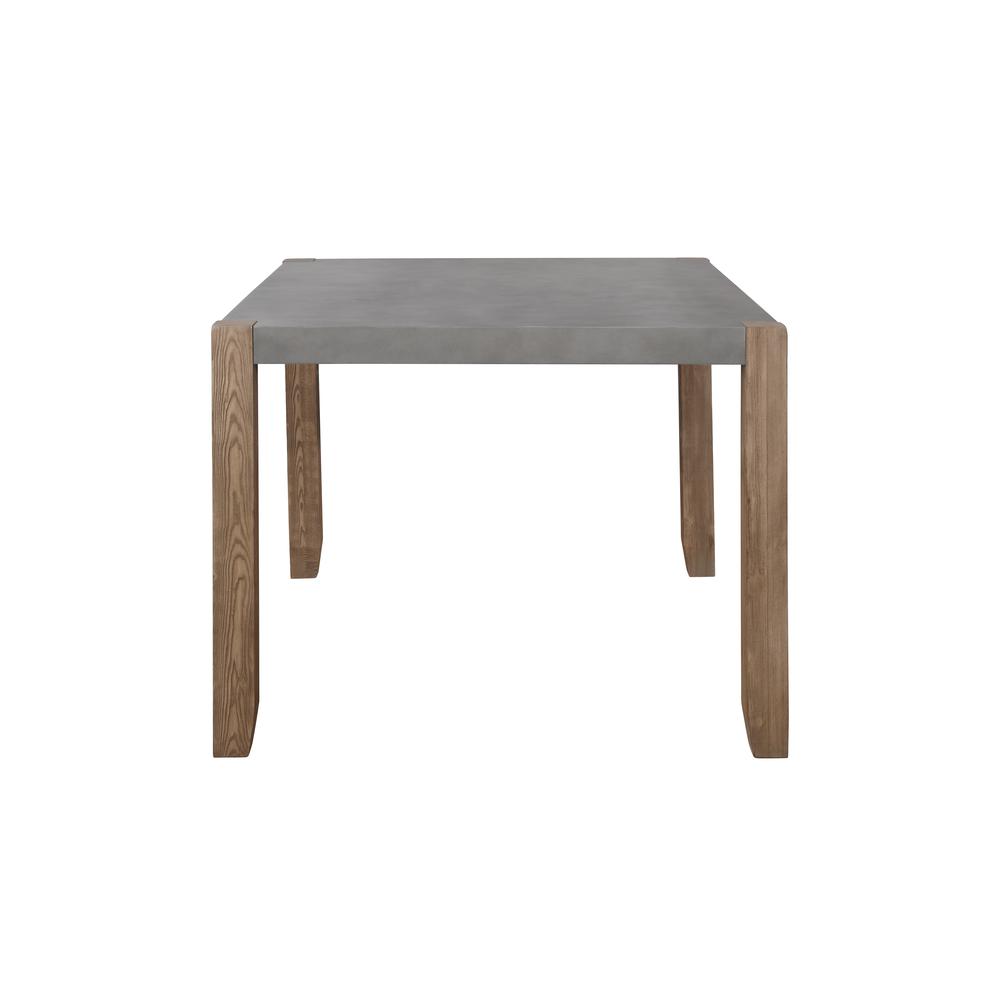Newport 30"H Faux Concrete and Wood Loft Dining Table. Picture 5