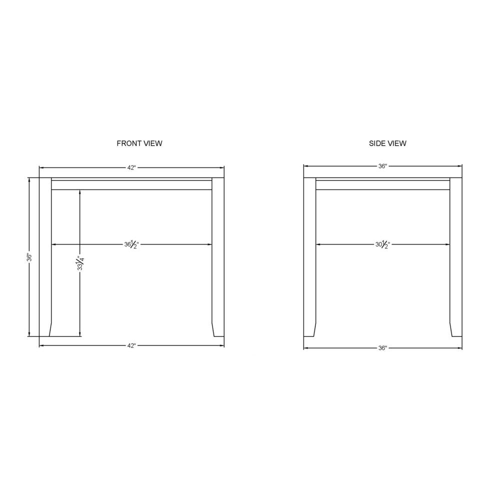 Newport 5-Piece Dining Set with 36"H Wood Counter-Height Dining Table and Four 26"H Stools. Picture 6