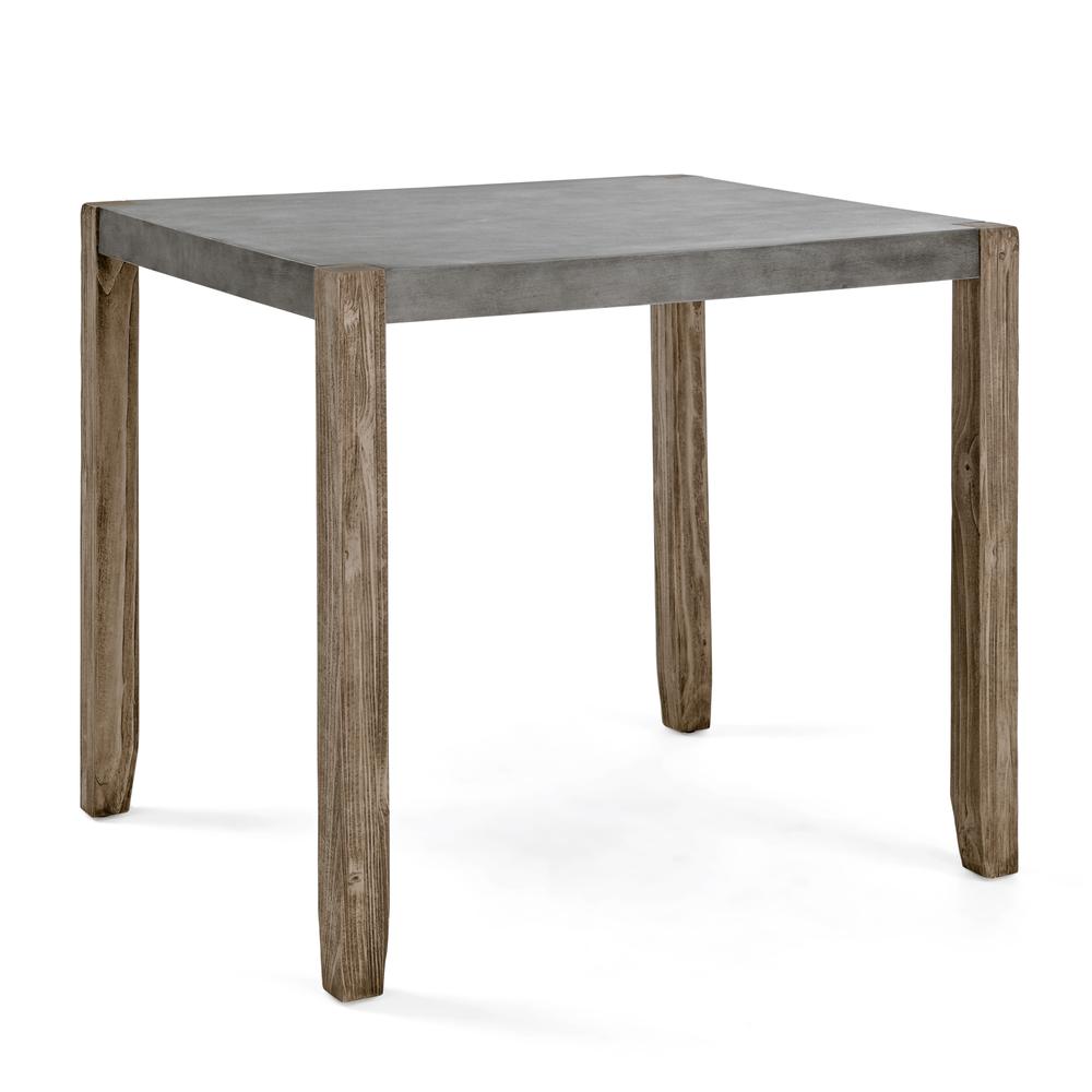 Newport 36"H Faux Concrete and Wood Counter Height Dining Table. Picture 3