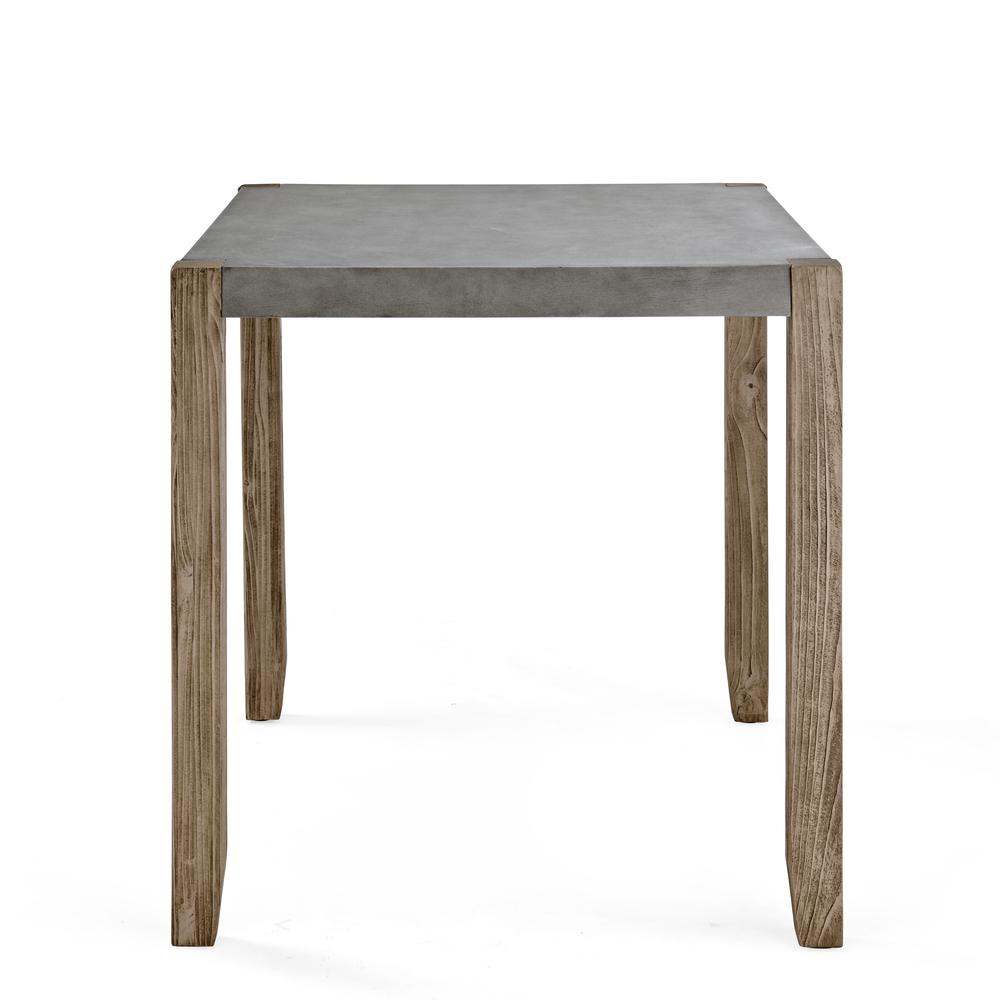 Newport 36"H Faux Concrete and Wood Counter Height Dining Table. Picture 1
