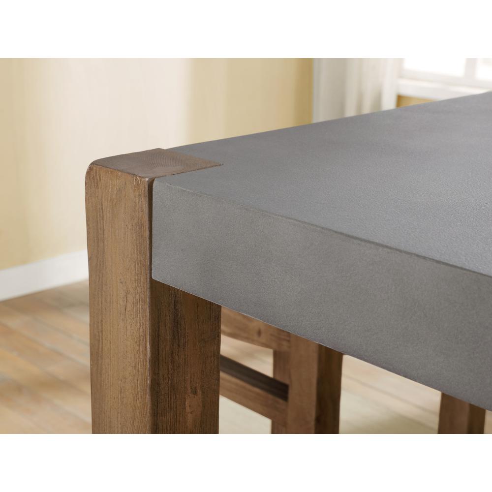 Newport 36"H Faux Concrete and Wood Counter Height Dining Table. Picture 2