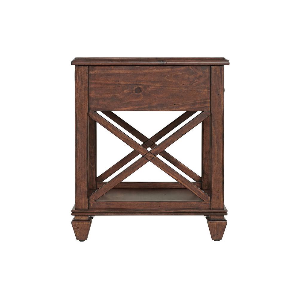 Stockbridge 3-Piece Wood Living Room Set with 45"L Coffee Table and  Two Square End Tables. Picture 6