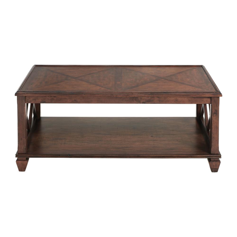 Stockbridge 3-Piece Wood Living Room Set with 45"L Coffee Table and Two 2 -Shelf End Tables. Picture 3