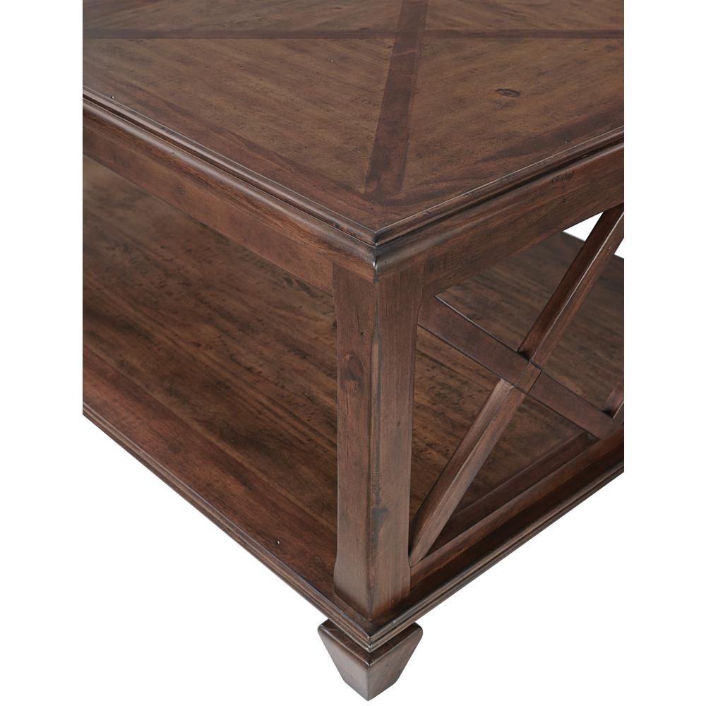 Stockbridge 3-Piece Wood Living Room Set with 45"L Coffee Table and Two 2 -Shelf End Tables. Picture 7