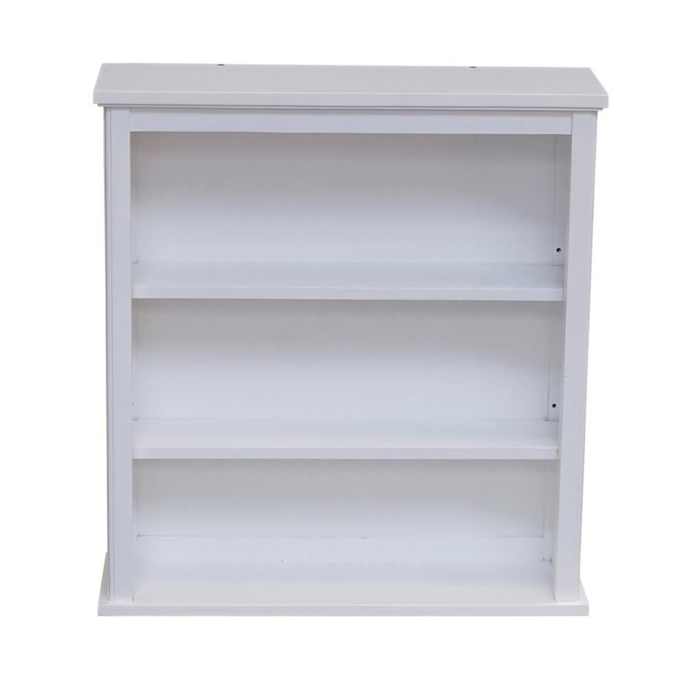 Dorset 27"W x 29"H Wall Mounted Bath Storage Cabinet with Two Open Shelves. Picture 1
