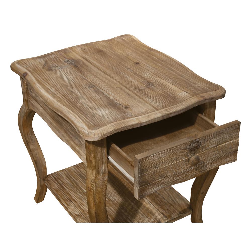 Rustic - Reclaimed End Table, Driftwood. Picture 3