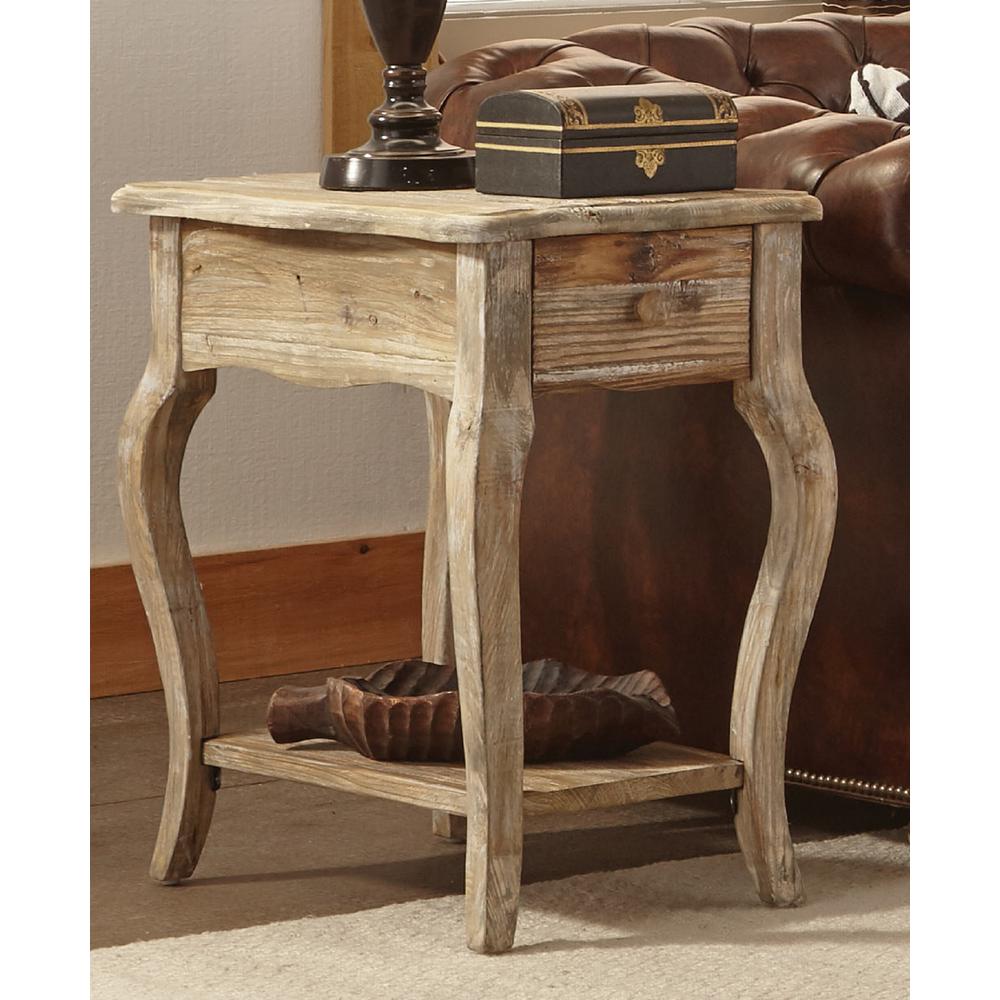 Rustic - Reclaimed End Table, Driftwood. Picture 4