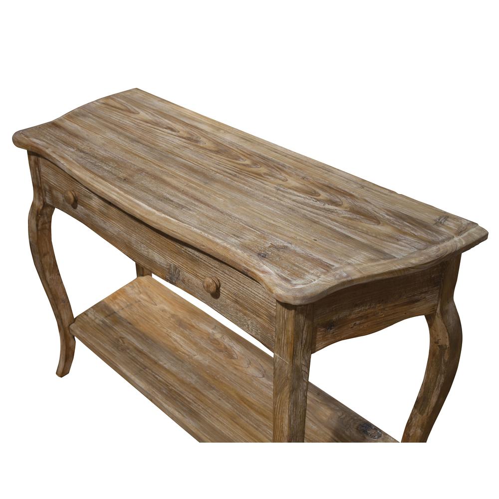 Rustic - Reclaimed Media/Console Table, Driftwood. Picture 7