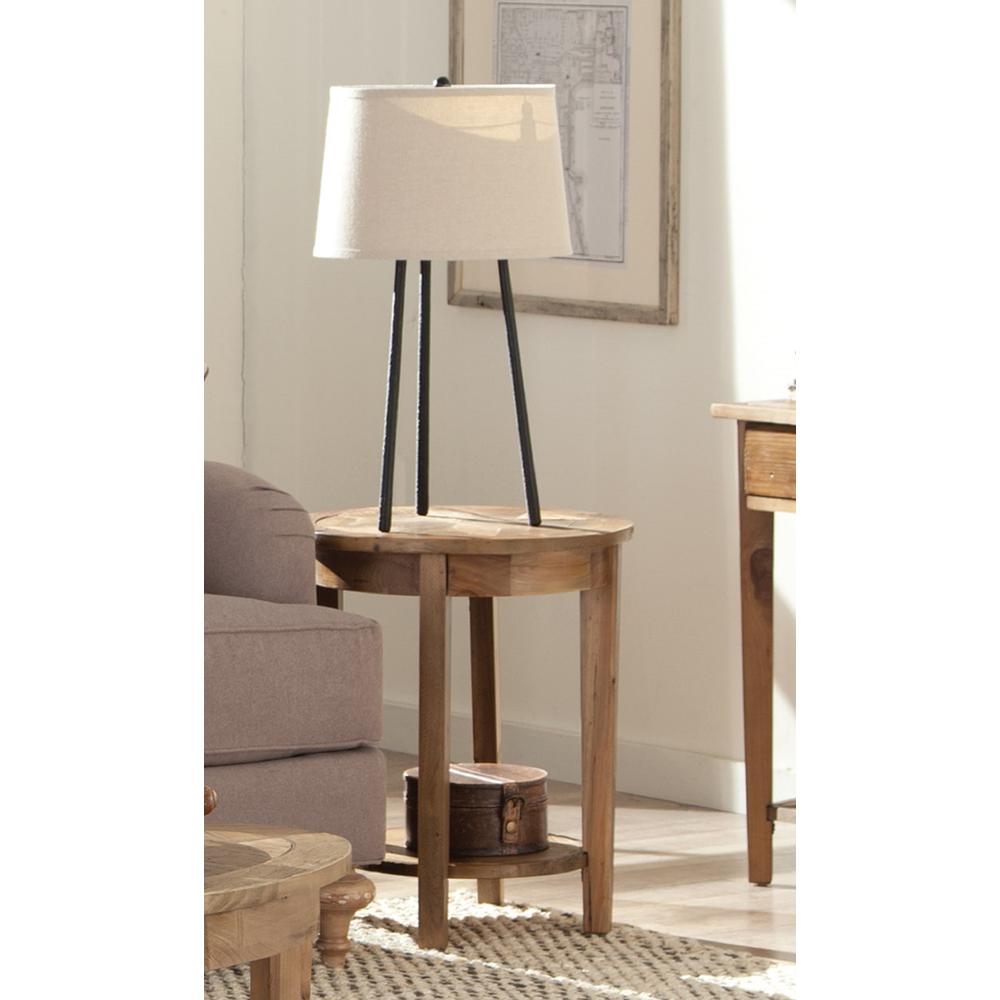 Revive - Reclaimed Round End Table, Natural. Picture 9
