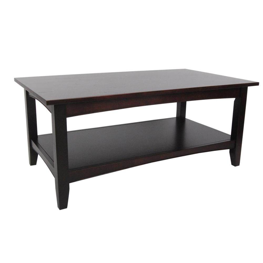 Shaker Cottage 42" Coffee Table, Espresso. Picture 3